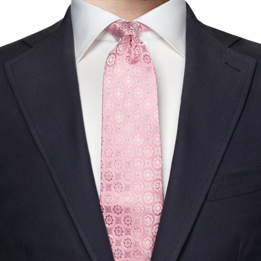 Eton Floral Print Silk Tie – Pink