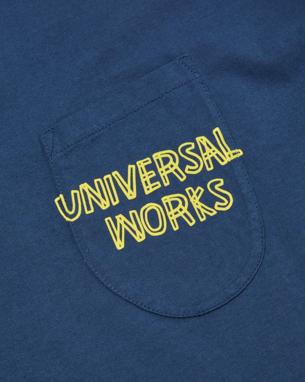 Universal Works Print Pocket Tee - Navy