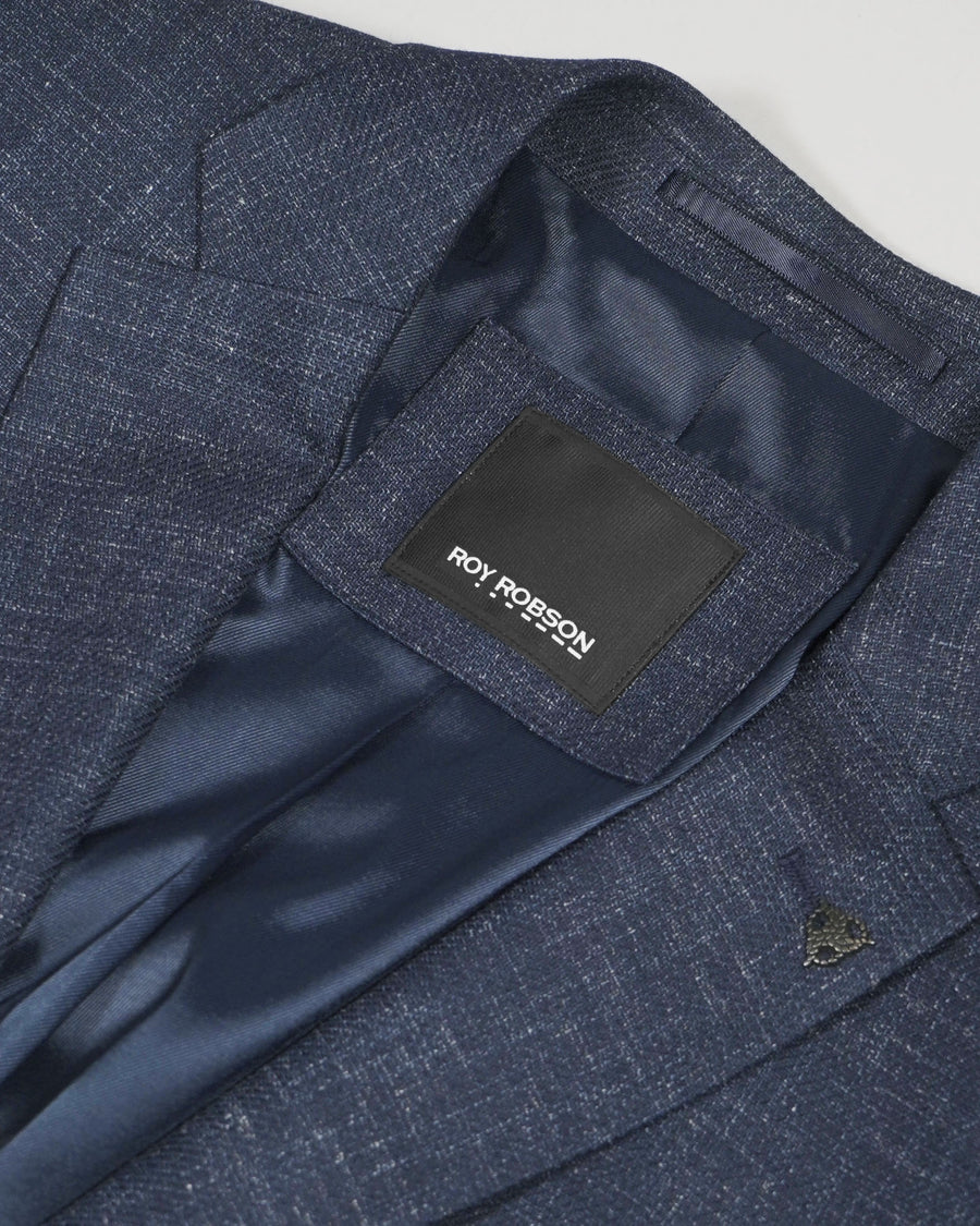 Roy Robson Linen Blend Blazer - Navy