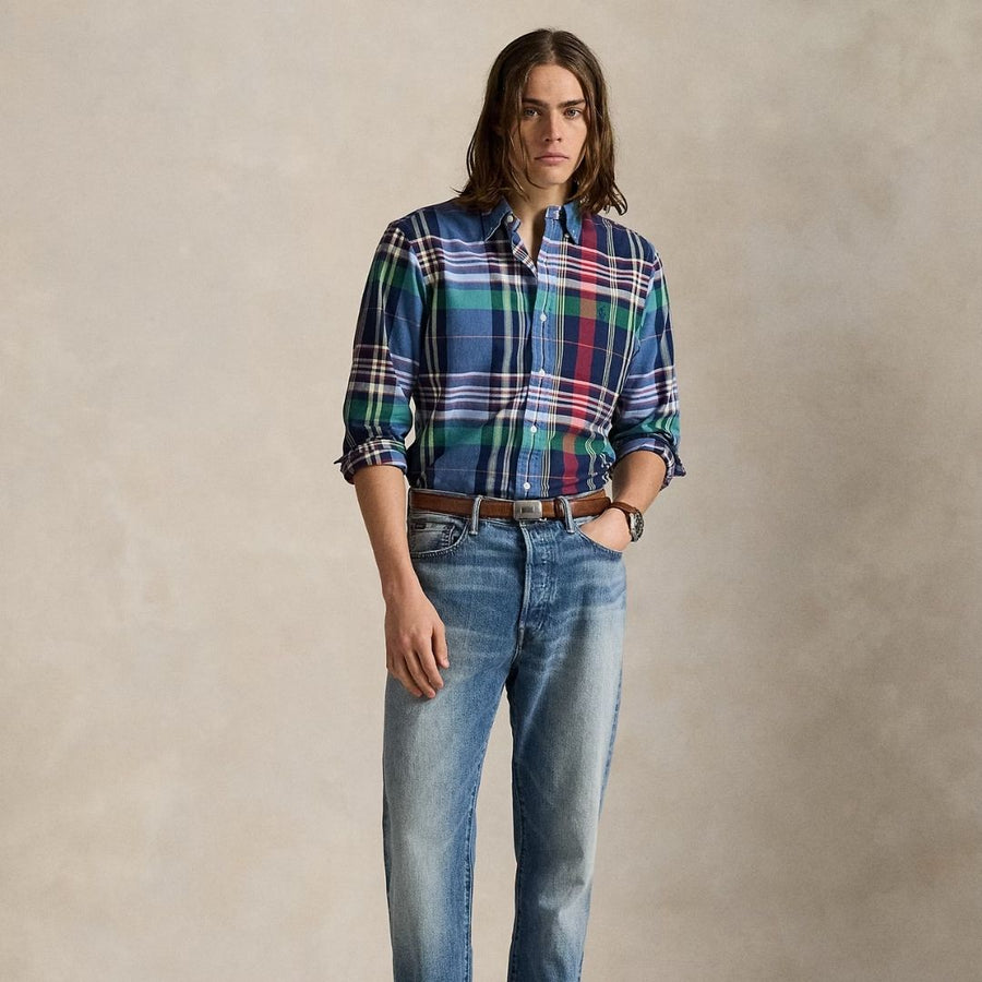 Polo Ralph Lauren Custom Fit Plaid Oxford Shirt - Multi