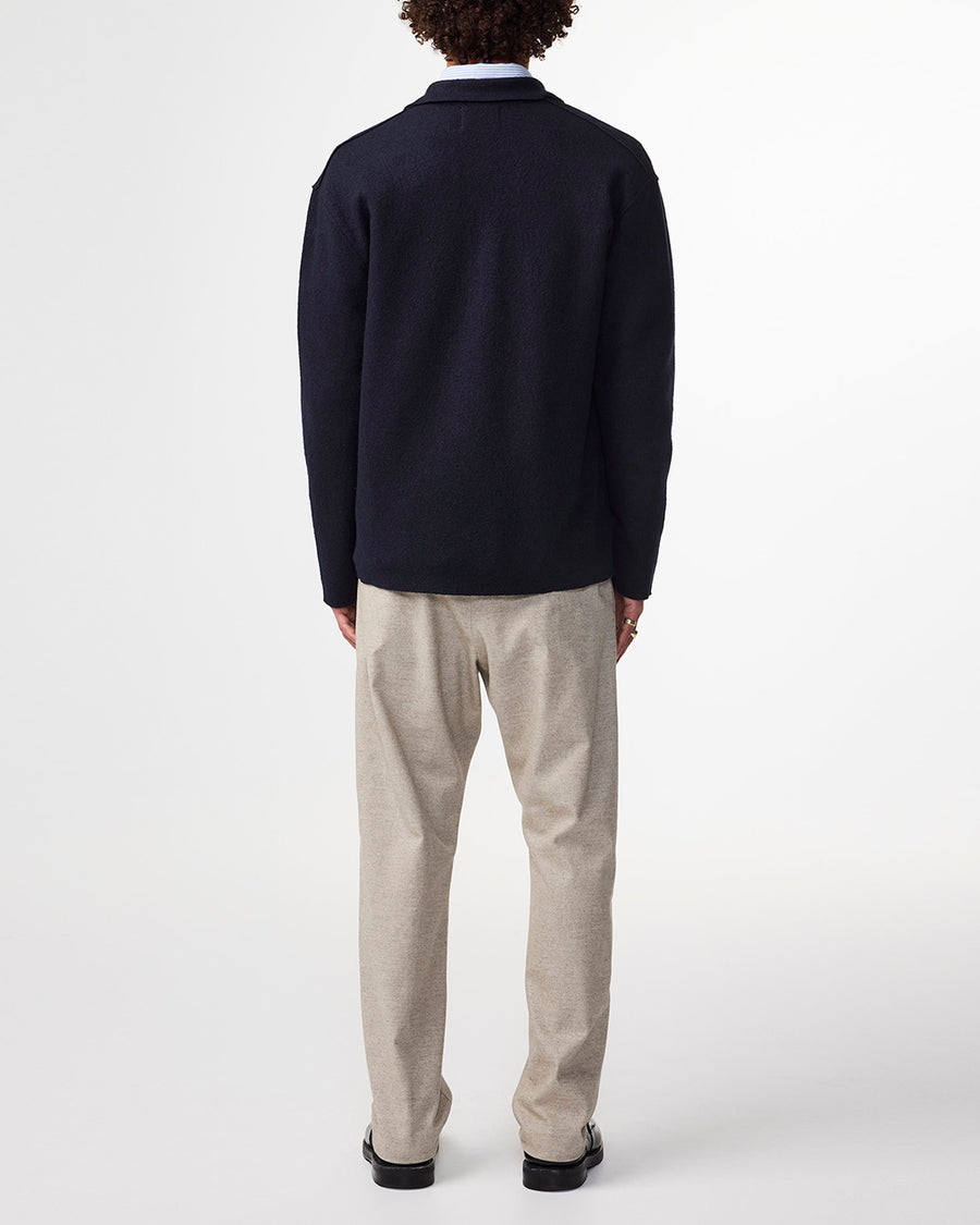 NN07 Jonas Merino Wool Hybrid Overshirt – Navy