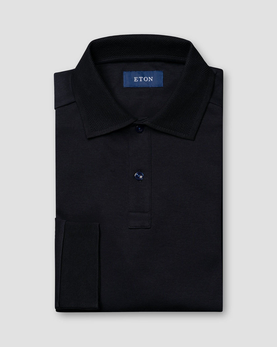 Eton Interlock Polo Shirt – Navy