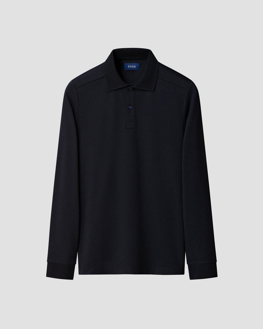 Eton Interlock Polo Shirt – Navy