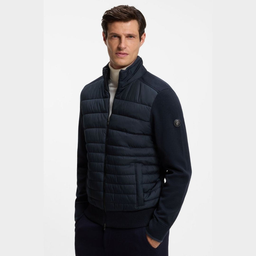 Boss Black Zip Thru Hybrid - H-Facente - Blue
