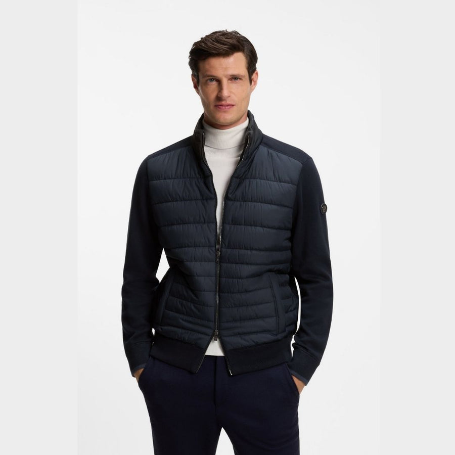 Boss Black Zip Thru Hybrid - H-Facente - Blue