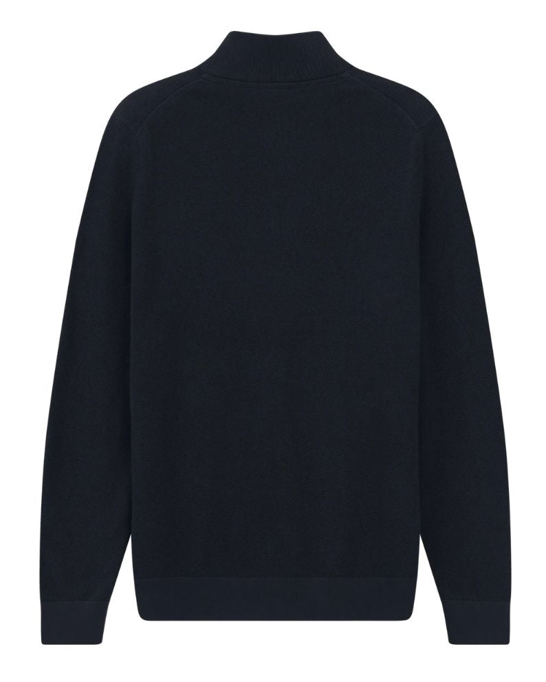 Bugatti Zip Neck Sweater - Navy