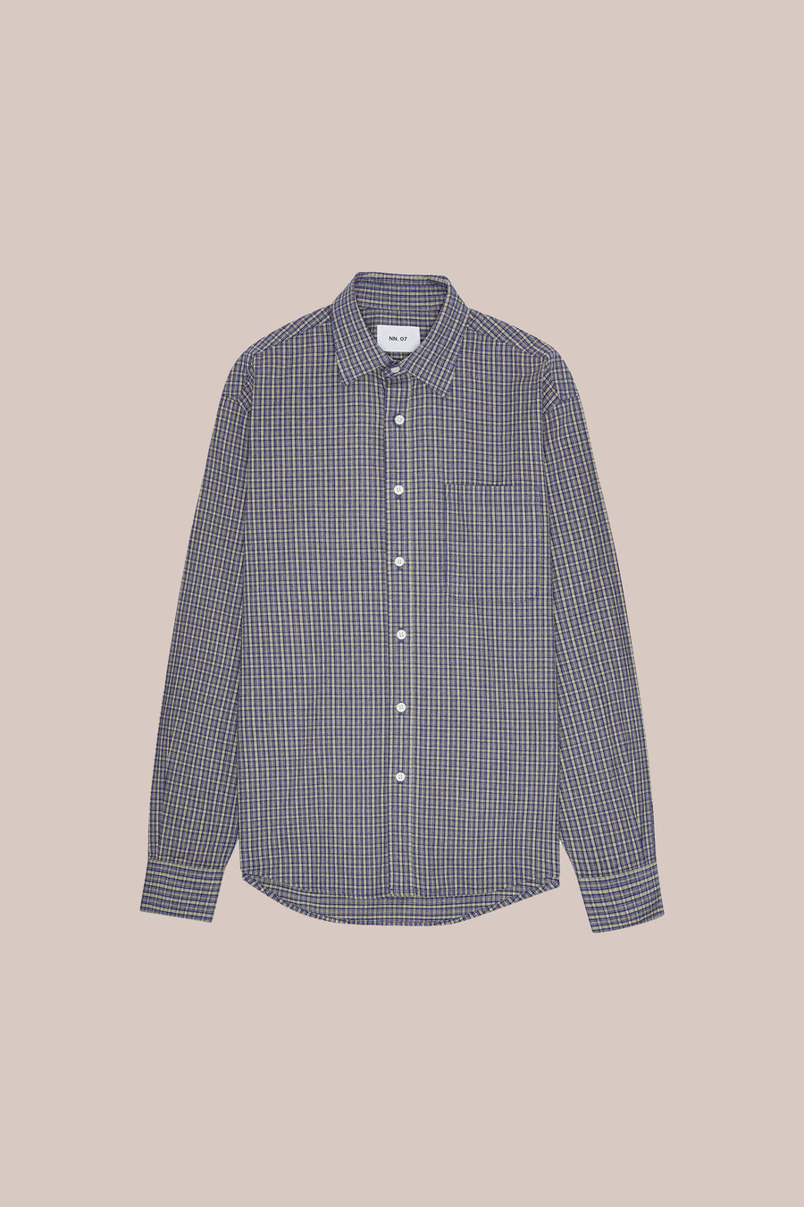 NN07 Deon 5465 Flannel Check Shirt – Eden Blue
