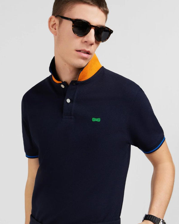 Eden Park short-sleeved polo shirt - Navy