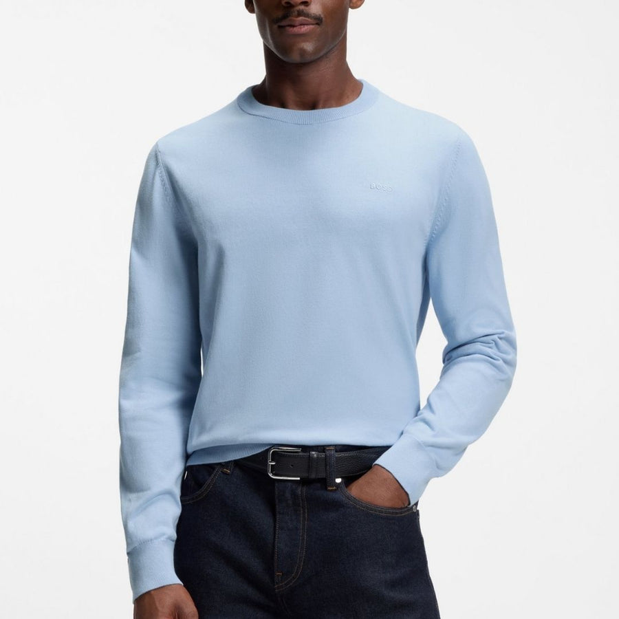 BOSS Upacas Logo Sweater – Blue