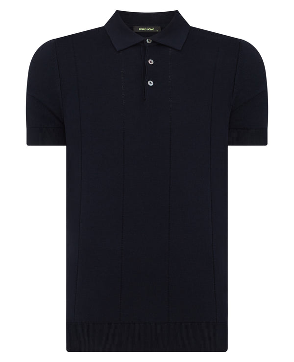 Remus Uomo Short Sleeve Polo Shirt - Navy