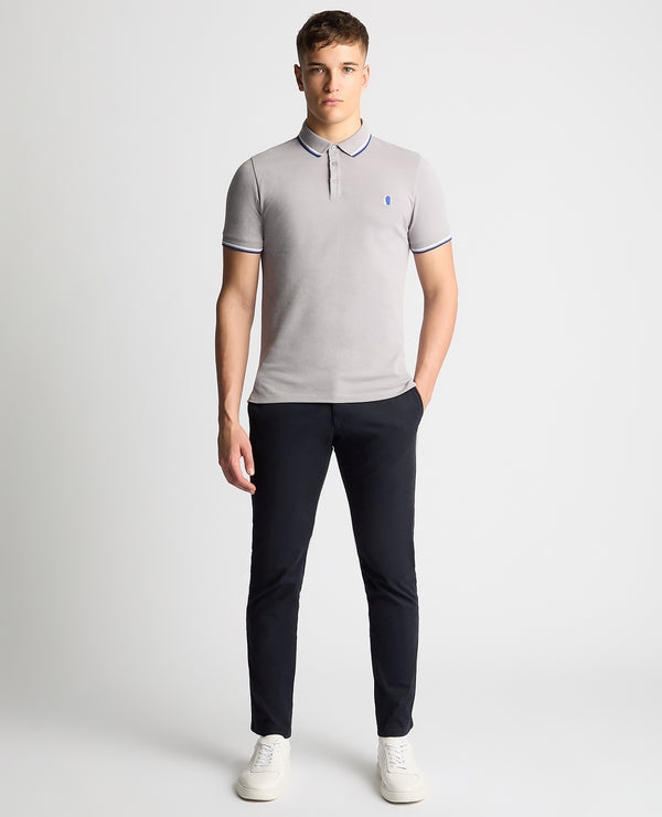 Remus Uomo Short Sleeve Polo Shirt - Grey