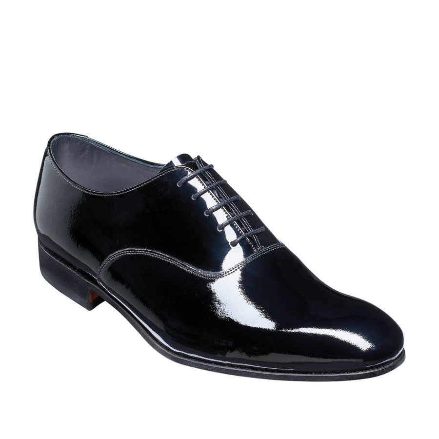 Barker Madeley Patent Oxford Shoe - Black