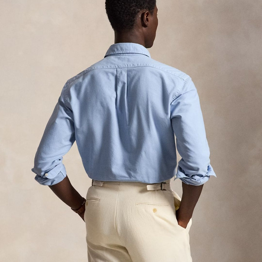 Polo Ralph Lauren Custom Fit Garment-Dyed Oxford Shirt - Blue