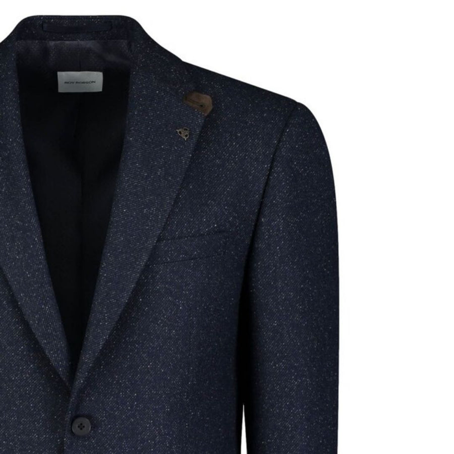 Roy Robson Wool Blend Fleck Blazer - Navy