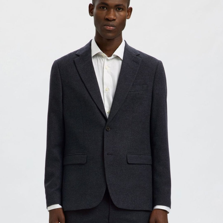 Selected Homme Wool Blend Blazer - Dk Sapphire Blue