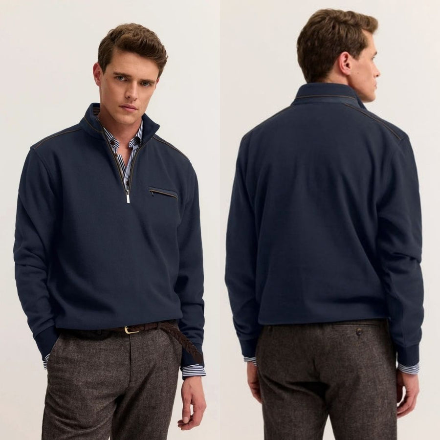 Bugatti Half Zip Sweatshirt - Navy