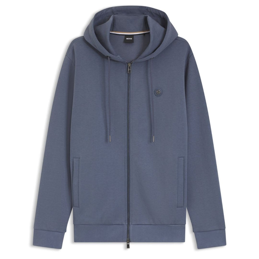 BOSS Black C-Spence Zip-Through Hoodie – Blue