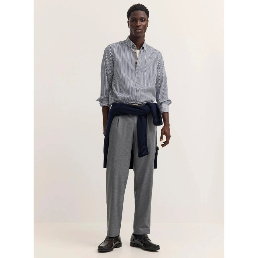 Bugatti Casual Stripe Shirt - Navy