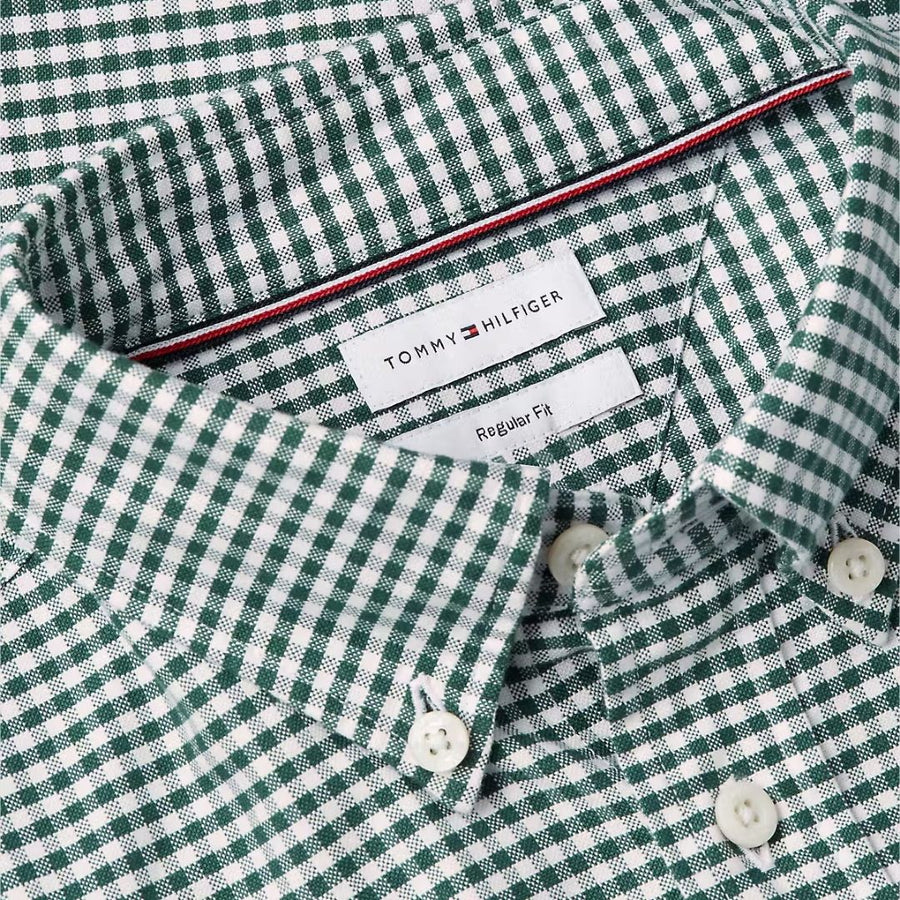 Tommy Hilfiger Heritage Oxford Gingham Regular Fit Shirt – Green