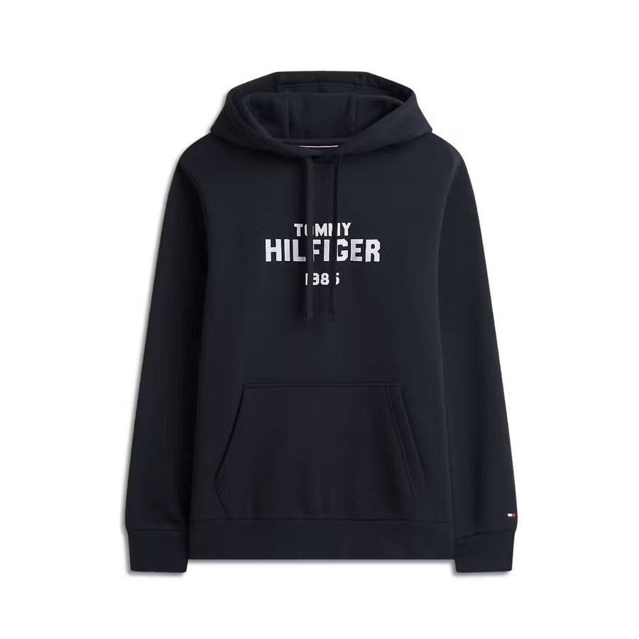Tommy Hilfiger Hilfiger Stack Fleece Hoodie – Navy