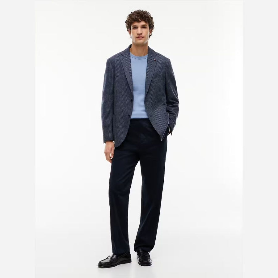 Tommy Hilfiger Pima Cotton Cashmere Crew-Neck Jumper – Blue