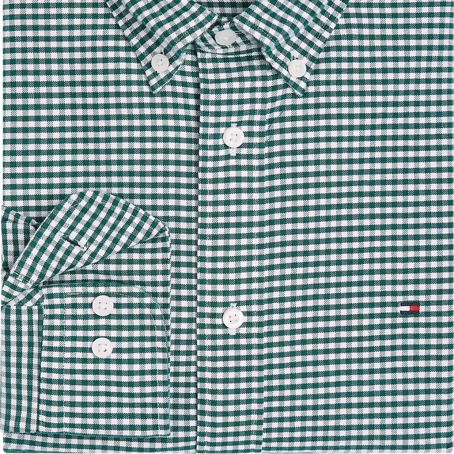 Tommy Hilfiger Heritage Oxford Gingham Regular Fit Shirt – Green