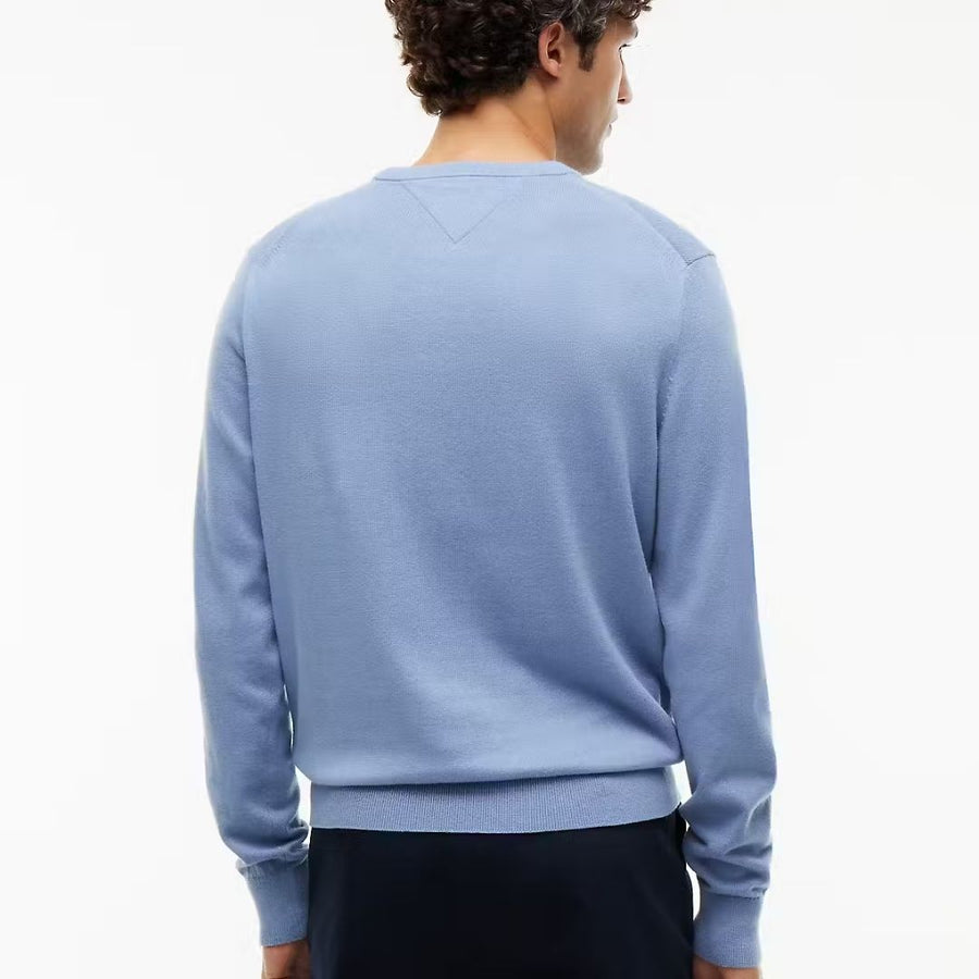 Tommy Hilfiger Pima Cotton Cashmere Crew-Neck Jumper – Blue