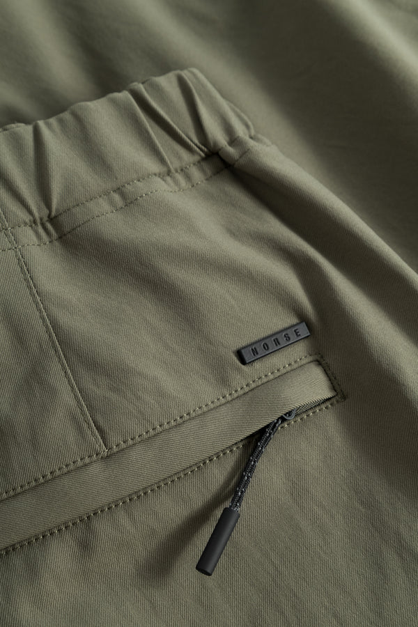 Norse Projects Ezra Relaxed Solotex Twill Short - Sediment Green