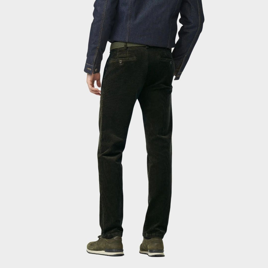 MEYER Roma Cotton Corduroy Trousers – Dark Green