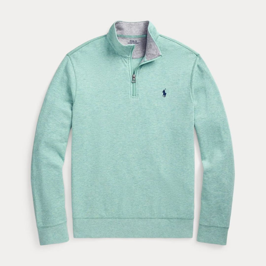 Polo Ralph Lauren Luxury Jersey Quarter-Zip Pullover - Celadon Green