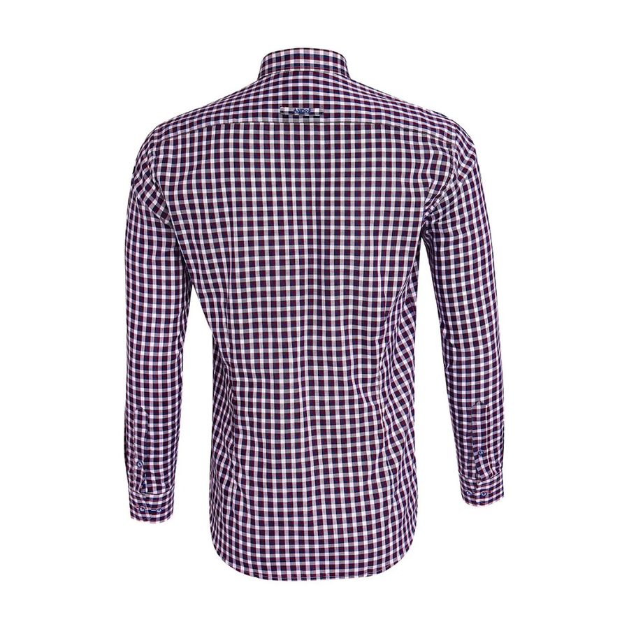 Andre Fahy Long Sleeve Casual Shirt - Burgundy