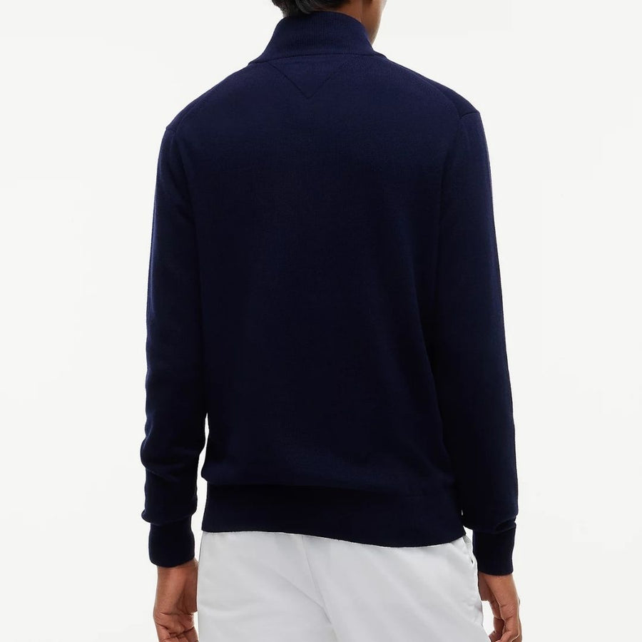 Tommy Hilfiger Pima Cotton Cashmere Quarter-Zip Jumper – Navy