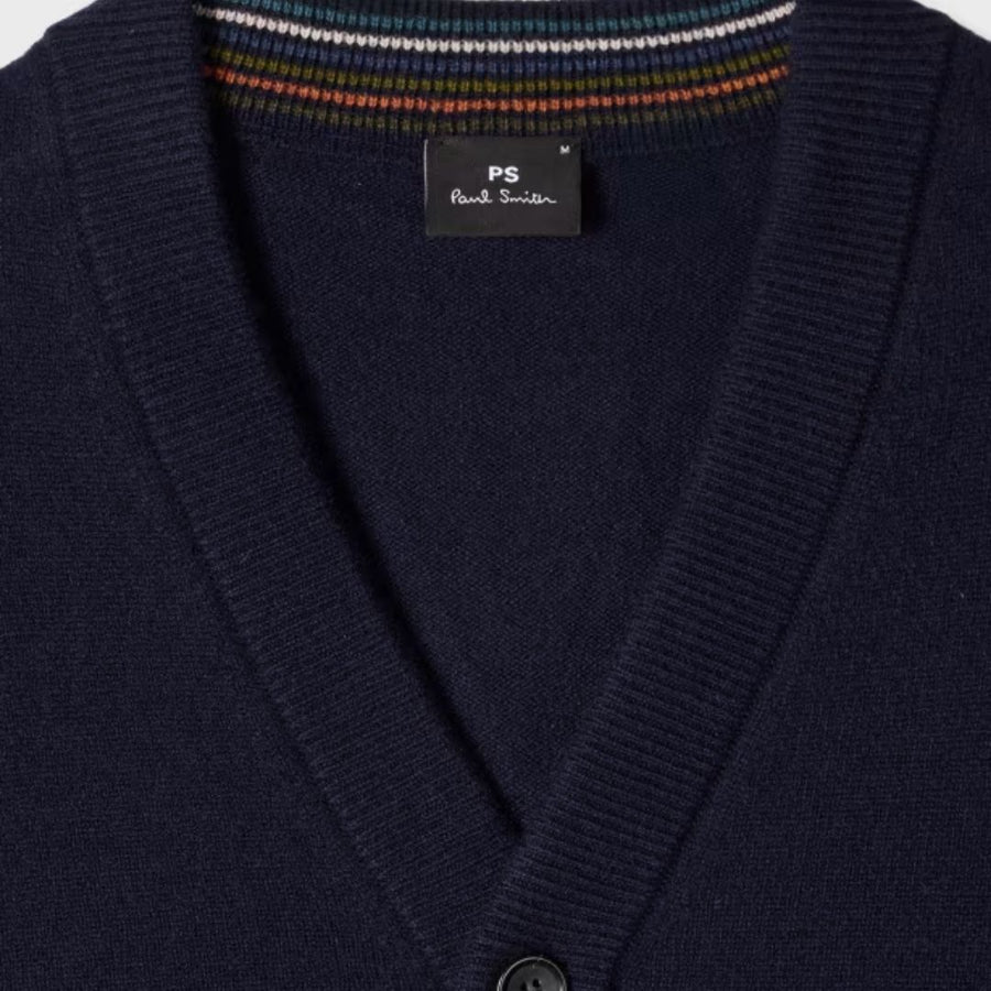 Paul Smith Merino Wool Cardigan – Navy