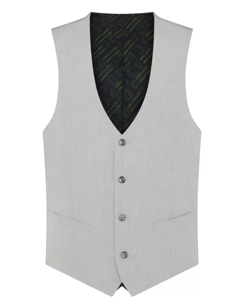 Remus Uomo Palucci Stretch Waistcoat - Light Grey
