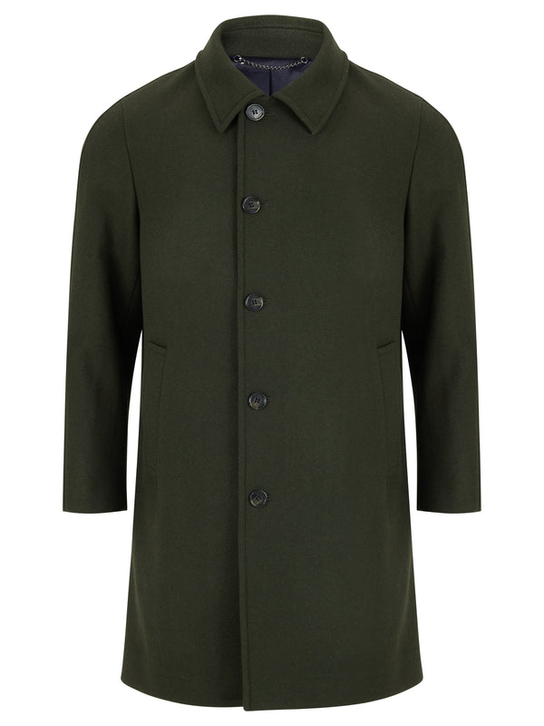 Remus Uomo Aiden Tailored Wool Coat - Green
