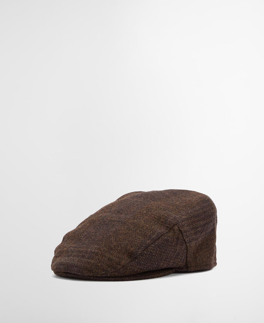 Barbour Deveron Tweed Flat Cap - Brown