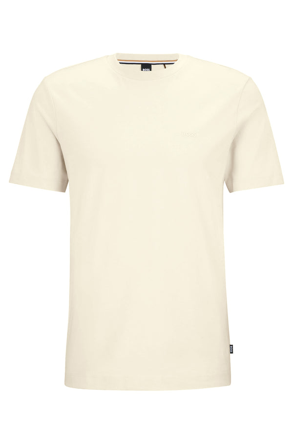 Boss Rubber-Print Logo Cotton-Jersey T-Shirt - Cream