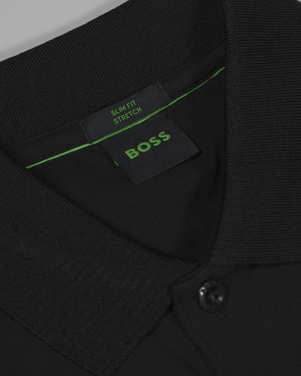 Boss Slim-Fit Polo Shirt with Reflective Details - Black