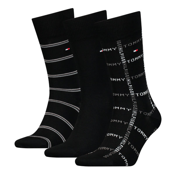 Tommy Hilfiger 3 Pack Socks Giftbox - Black