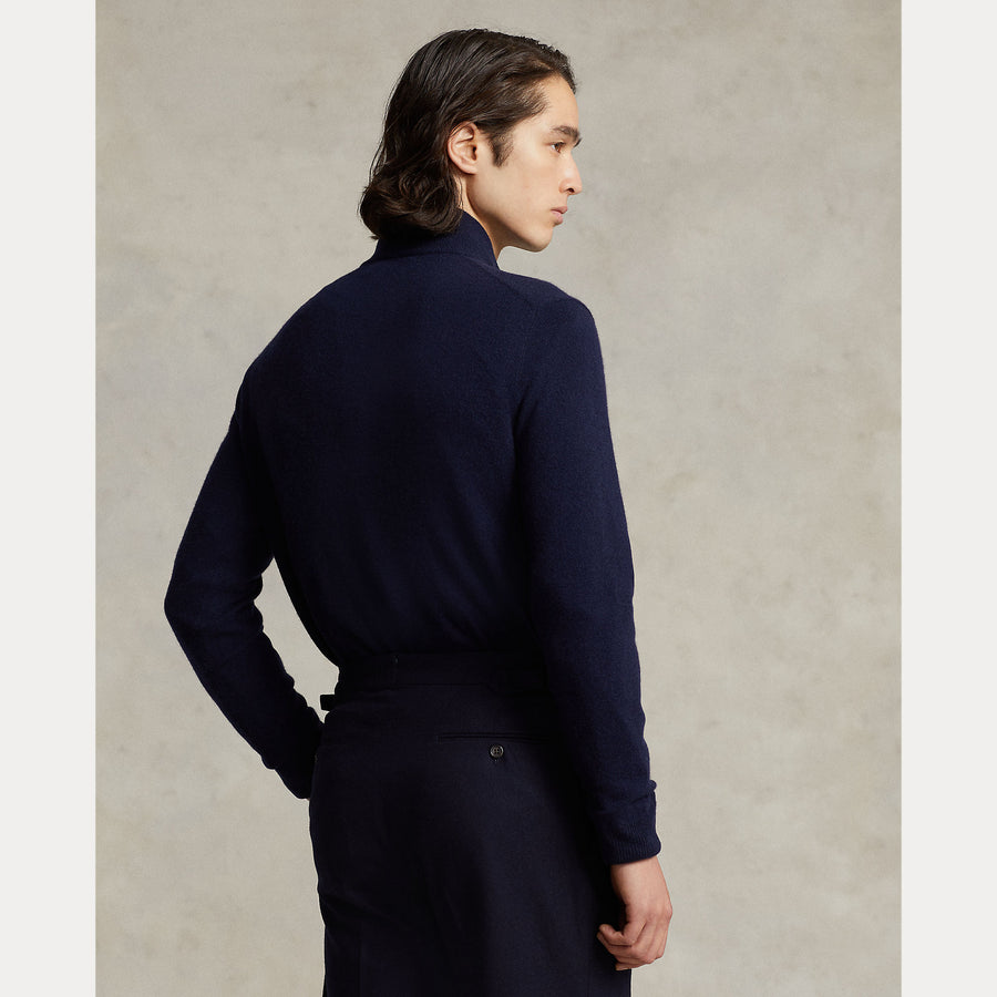 Polo Ralph Lauren Wool Quarter-Zip Sweater - Navy