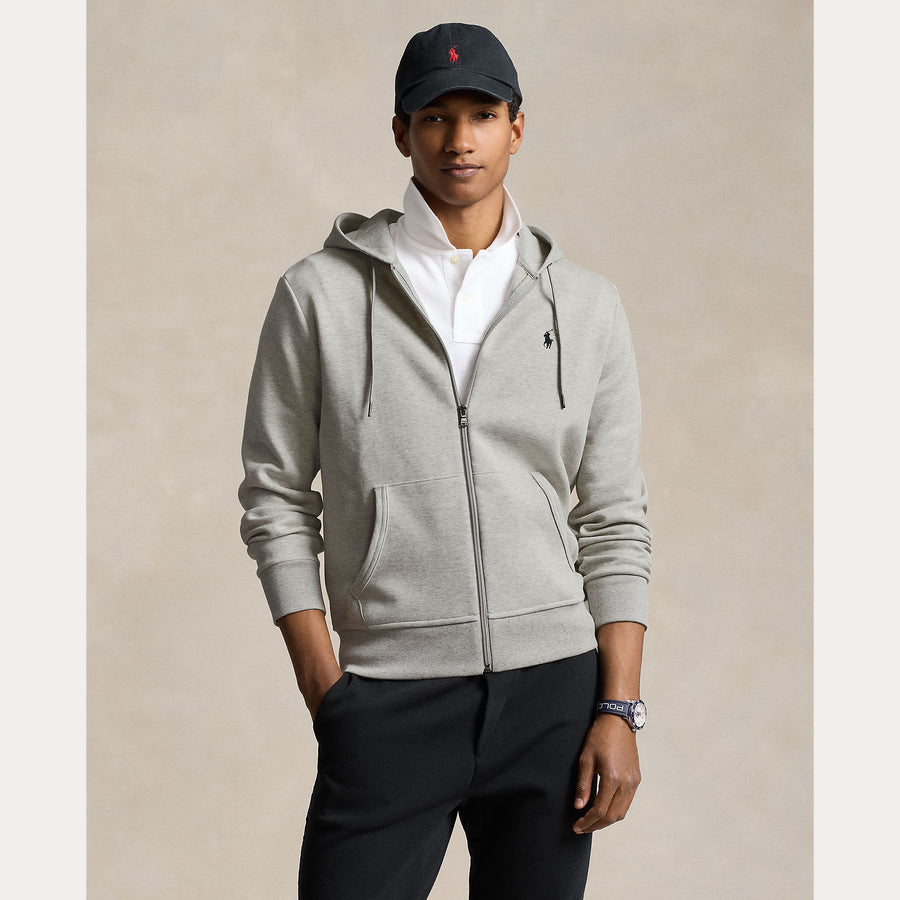 Polo Ralph Lauren Double-Knit Full Zip Hoodie - Grey