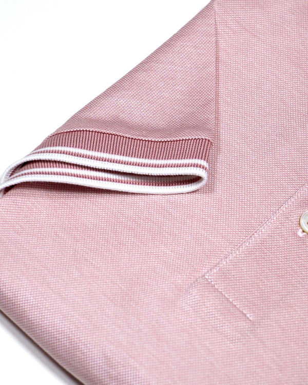 Gran Sasso Tennis Button Polo - Pink