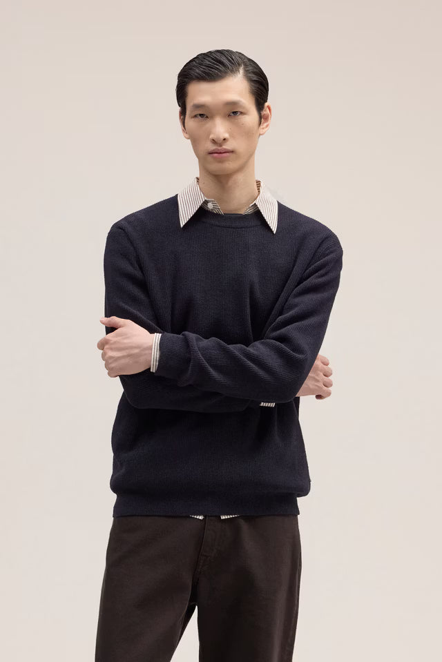NN07 Danny 6429 Crew-Neck Knit – Navy Blue