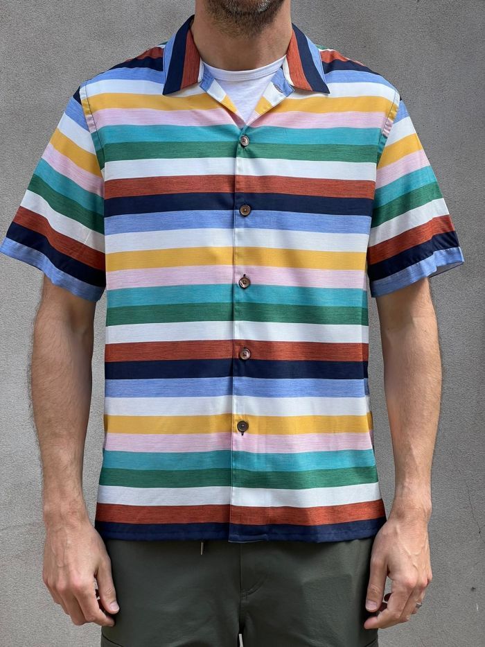 Paul Smith Striped Short-Sleeve Shirt – Multi