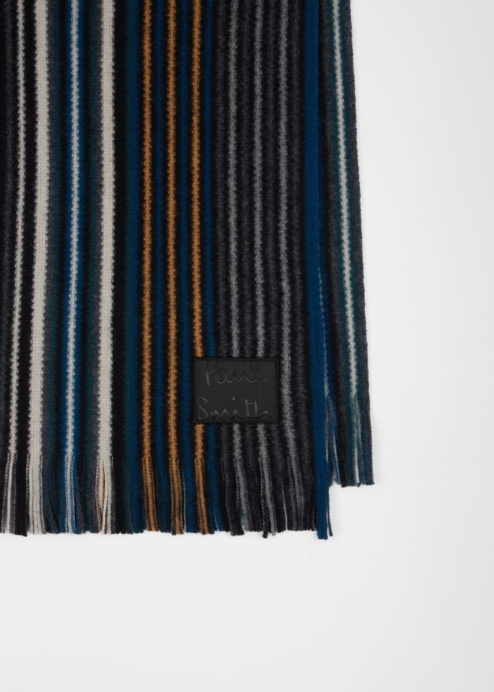 Paul Smith Double-Sided Wool Scarf – Grey