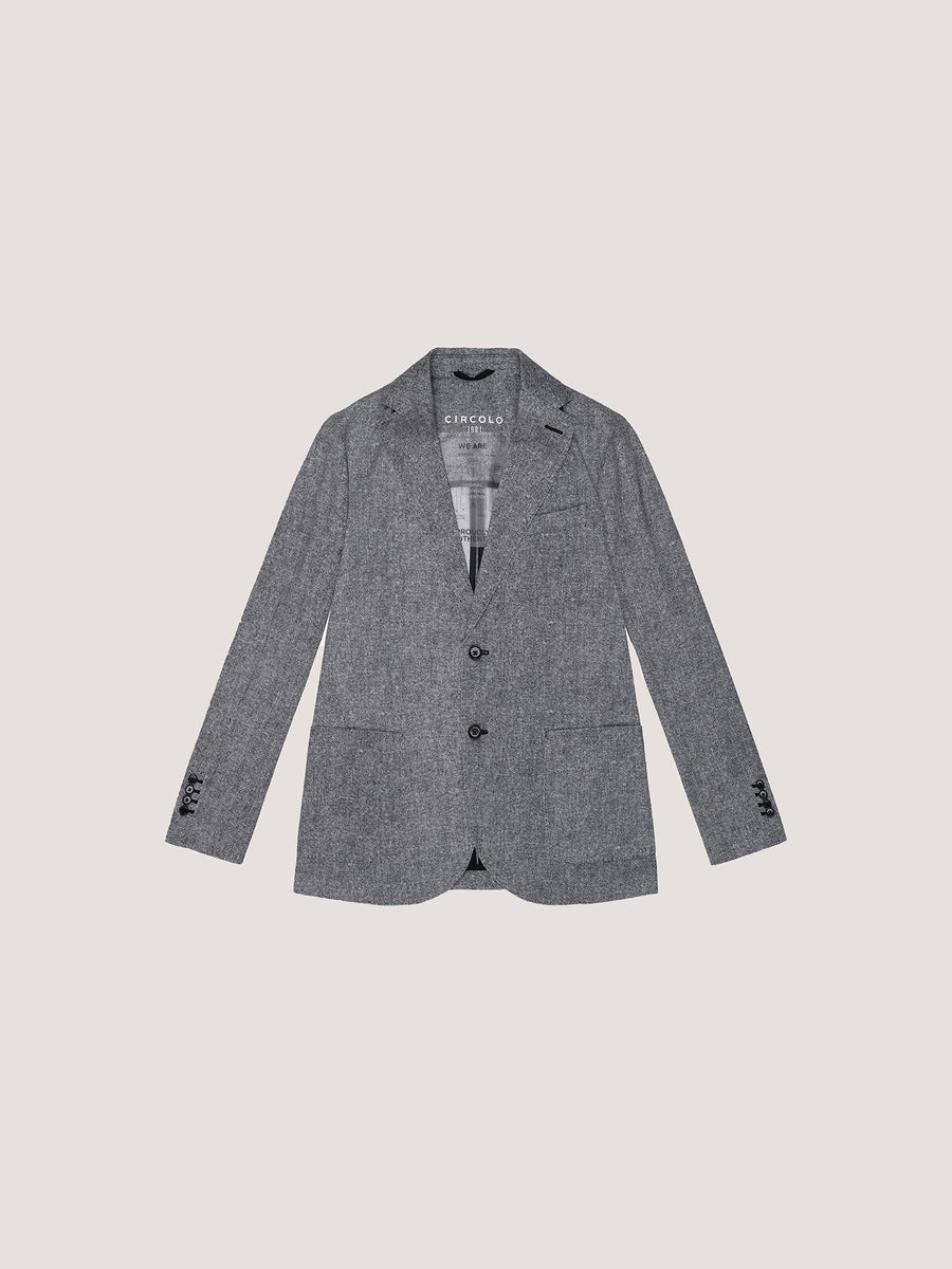 Circolo 1901 Diagonal Canvas Jacket - Blue