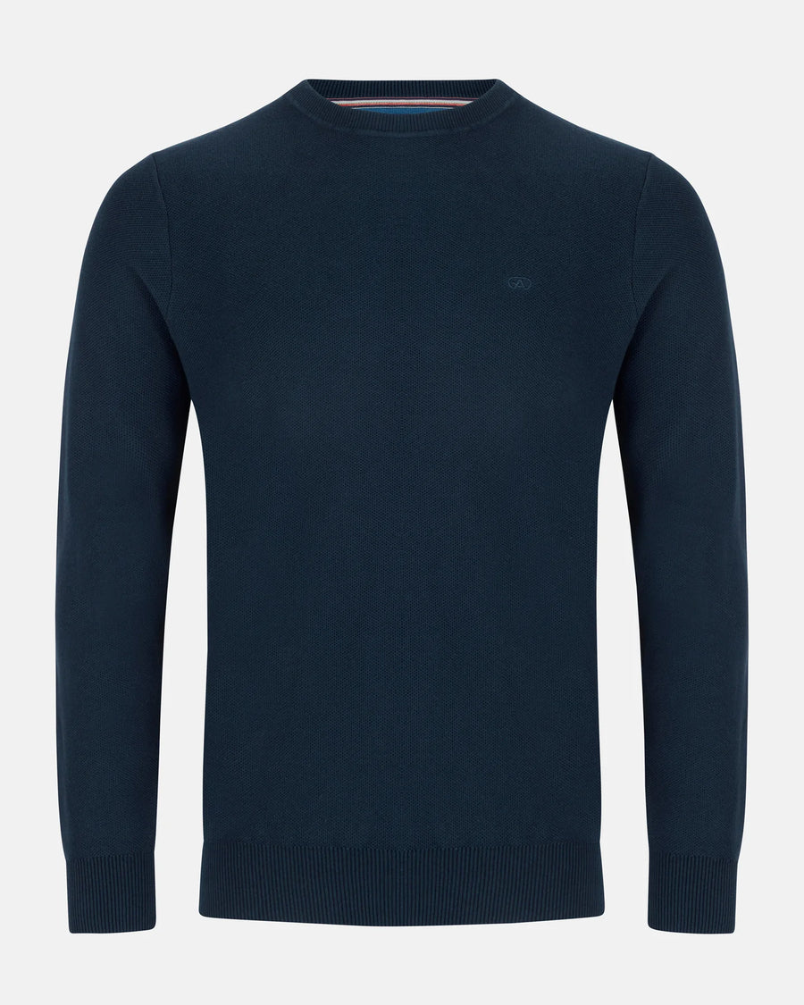 Andre Hook Crew Knit - Navy