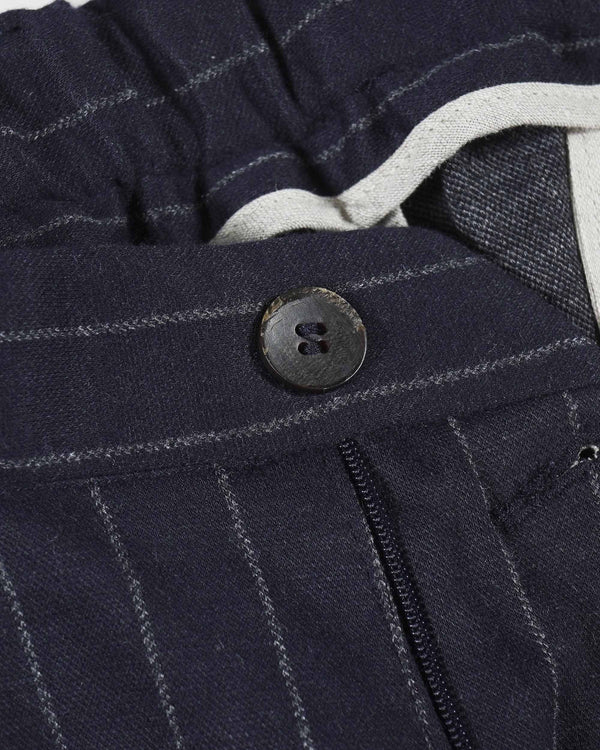 Devore Incipit Pin Stripe Double Jersey Pants - Navy
