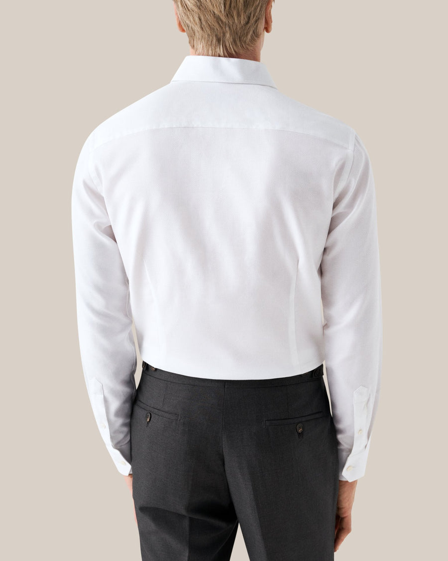 Eton Contemporary Fit Cotton-Tencel Shirt – White