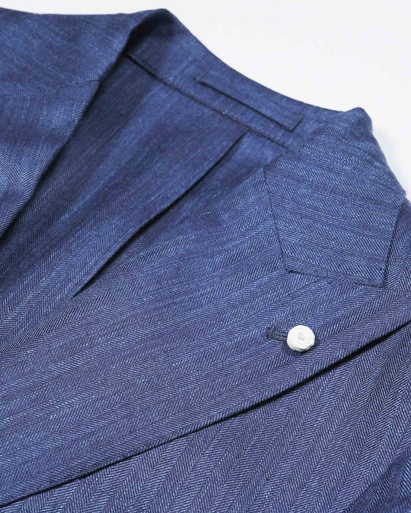 Luigi Bianchi Virgin Wool and Silk Blend Blazer - Blue